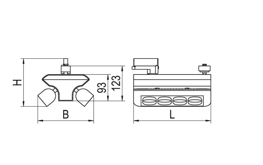 RIDI 0332040AQ 0332040AQ Hochvolt-Schienensystem-Leuchte LED Schwarz