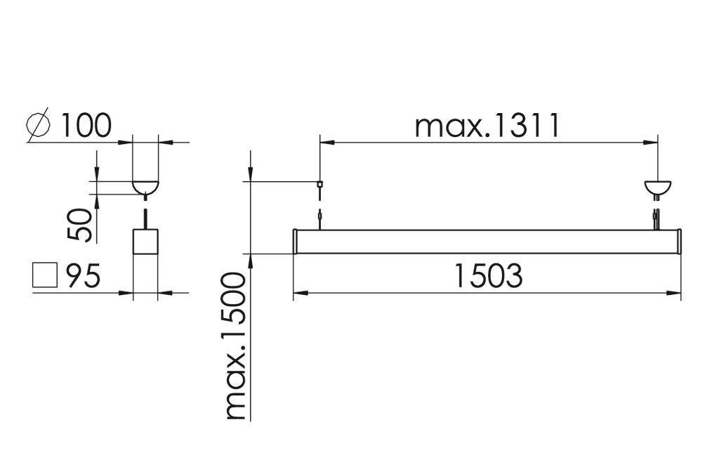 RIDI SPG0630271BB SPG0630271BB LED-Pendelleuchte LED Weiß