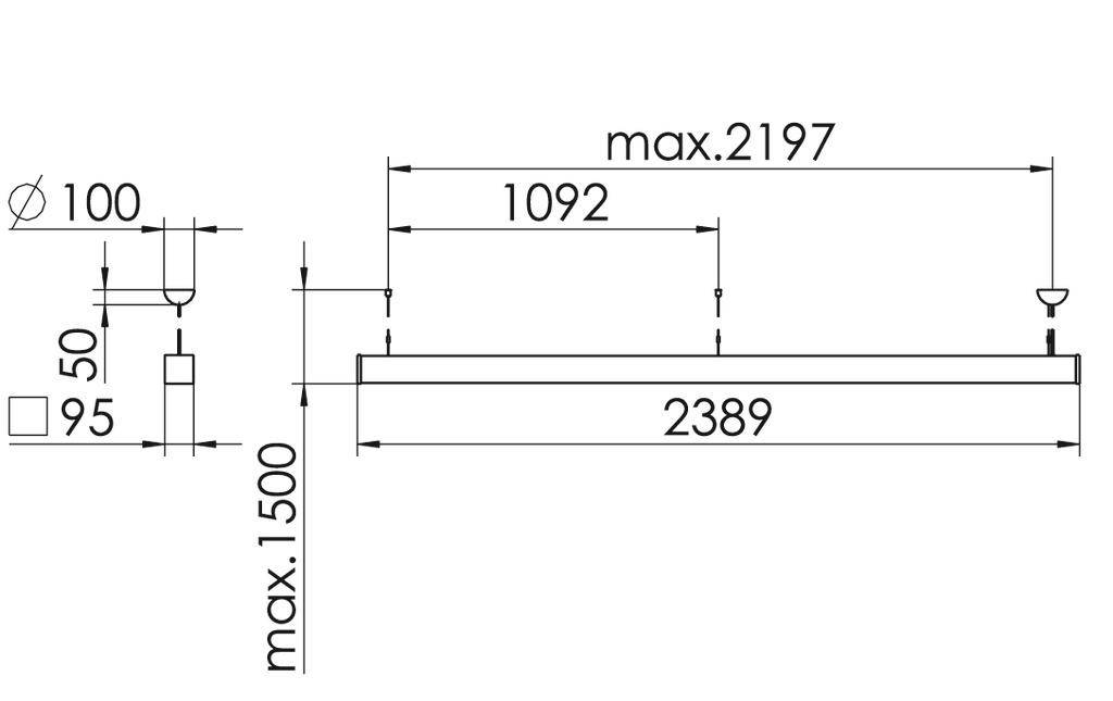 RIDI SPG0630273BB SPG0630273BB LED-Pendelleuchte LED Weiß