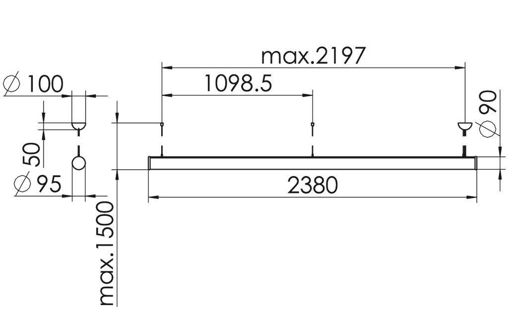 RIDI SPG0630256BB SPG0630256BB LED-Pendelleuchte LED Chrom