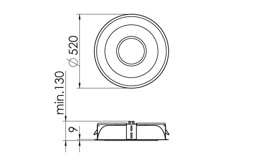 RIDI SPI0000103//344 SPI0000103//344 LED-Einbauleuchte LED 33W