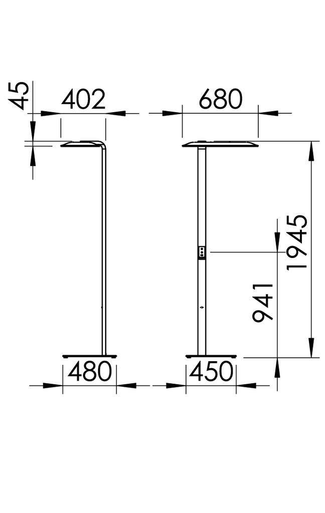 RIDI SPG0630175 SPG0630175 LED-Standleuchte LED Weiß