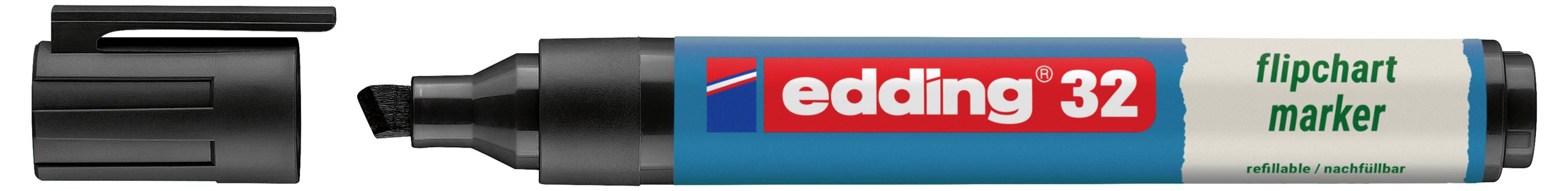 Edding 4-32001 Flipchartmarker Keilspitze 1 - 5 mm Schwarz 1 St.