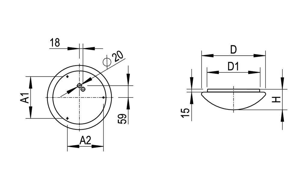 RIDI 0420780//396 0420780//396 LED-Deckenleuchte LED Weiß