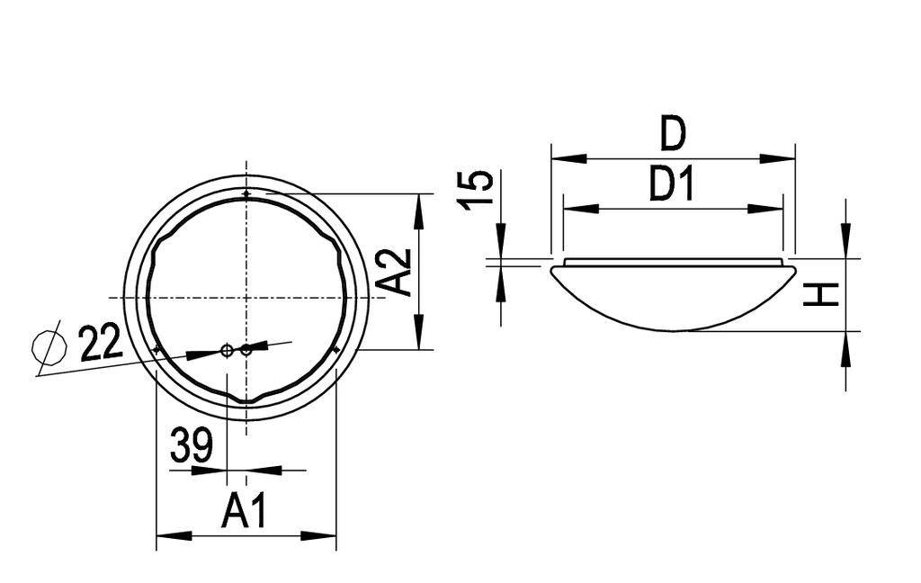 RIDI 0420785//396 0420785//396 LED-Deckenleuchte LED Weiß