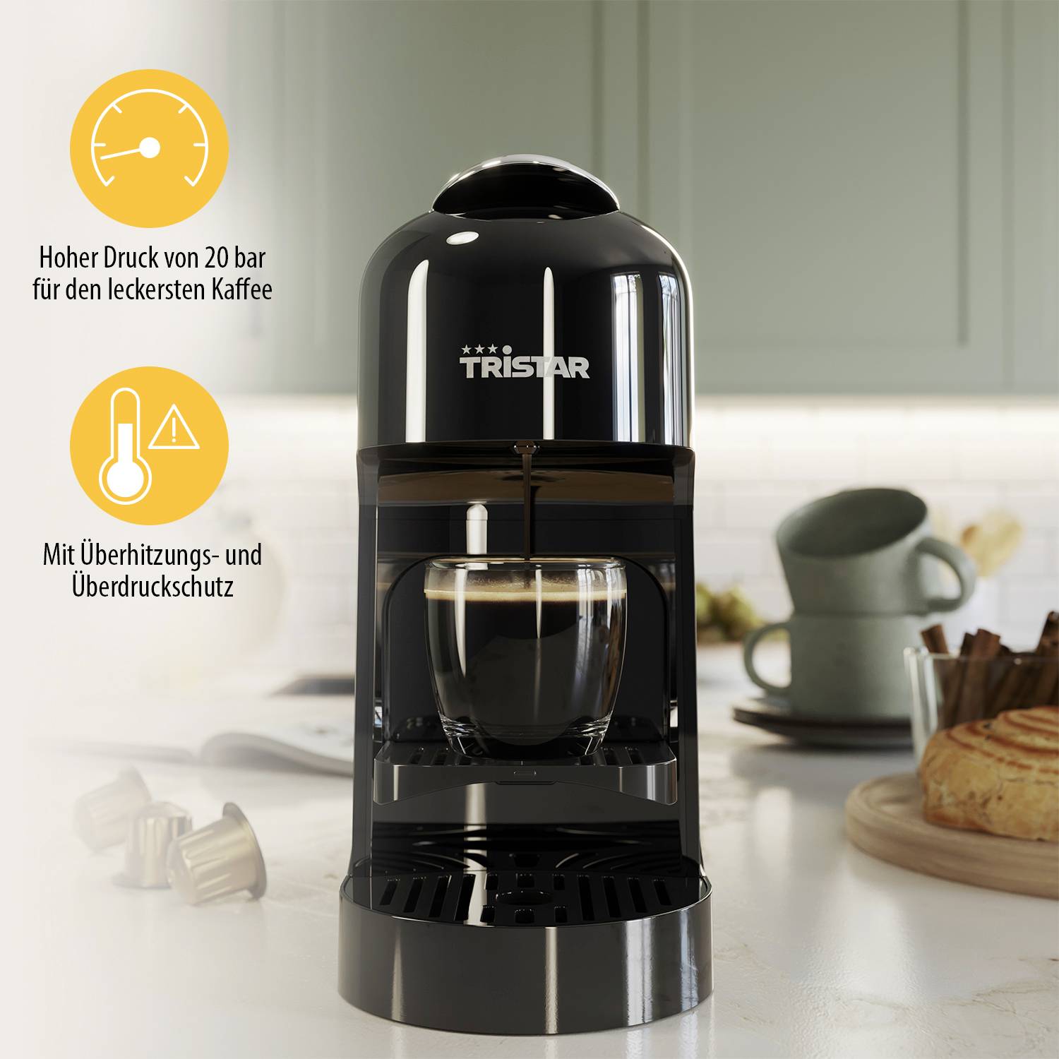 Tristar CM-2300 Kapselmaschine Schwarz