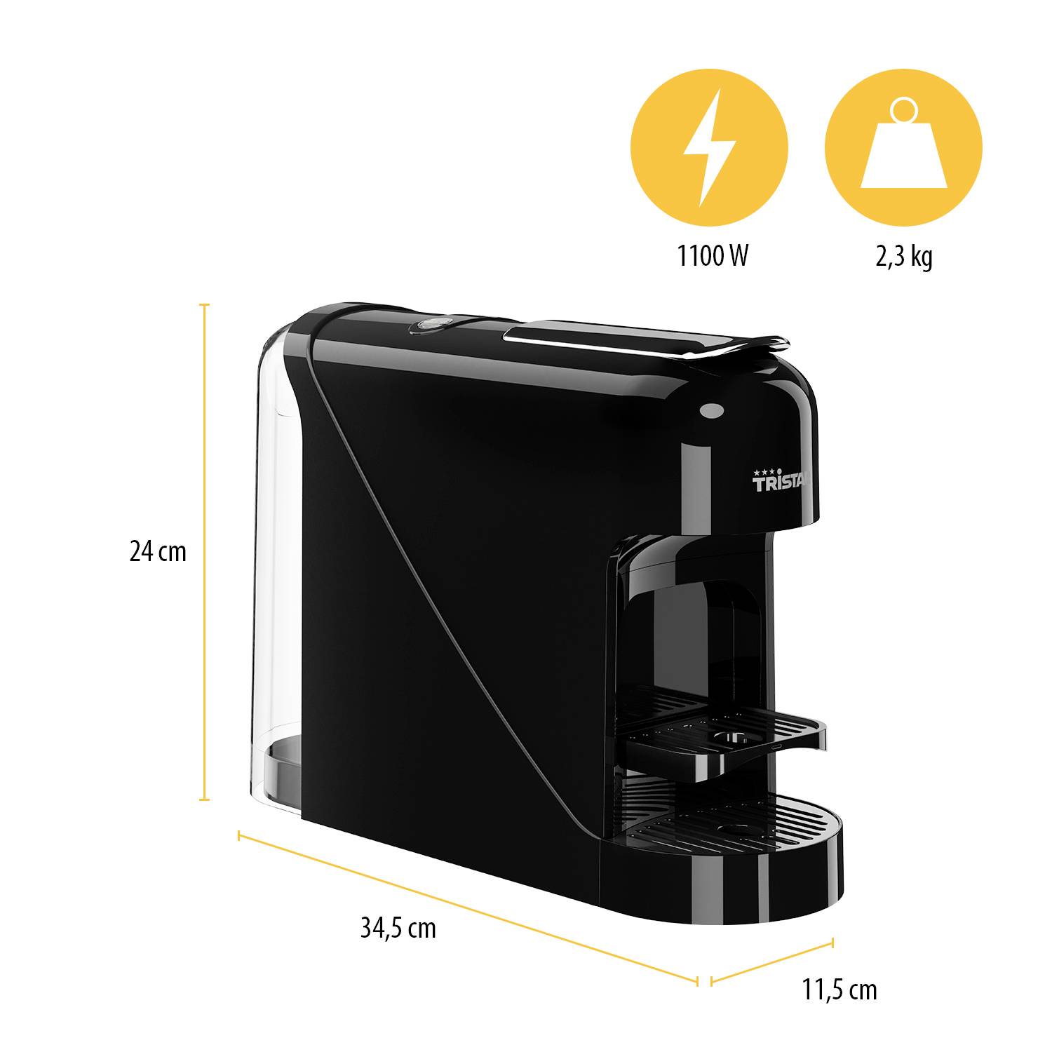 Tristar CM-2300 Kapselmaschine Schwarz