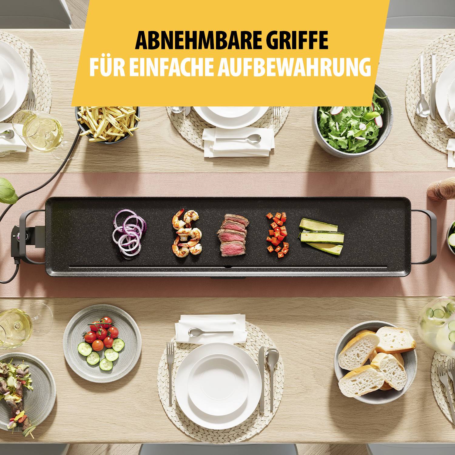 Tristar Slim XXL BP-2670 Elektro Grillplatte Schwarz