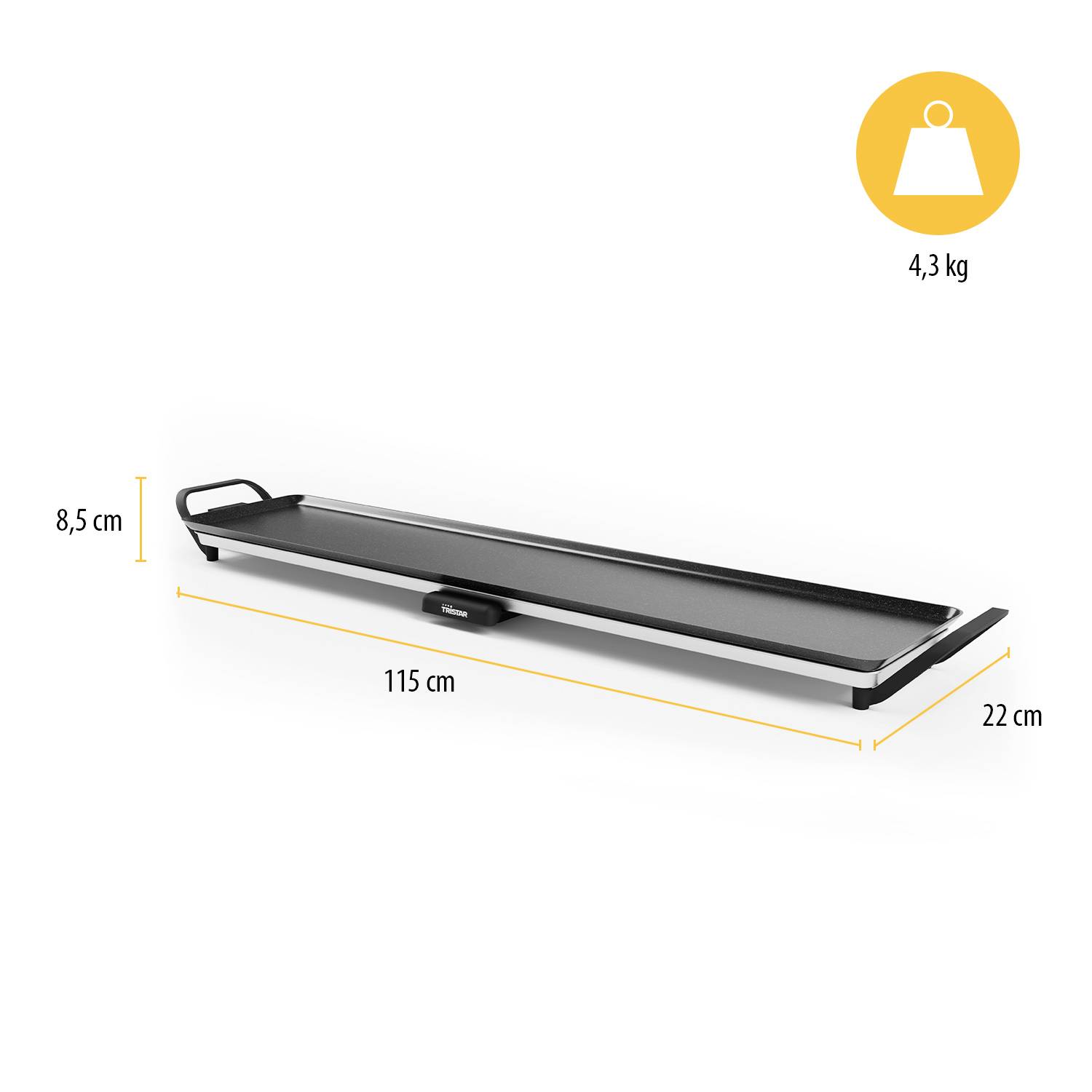 Tristar Slim XXL BP-2670 Elektro Grillplatte Schwarz