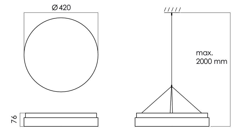 RIDI SPC0620009 SPC0620009 LED-Pendelleuchte LED Weiß