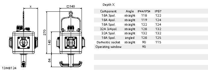 Bals Elektrotechnik 57119 Steckdosenwürfel Schwarz