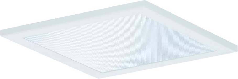 Eine quadratische LED-Deckenleuchte mit weißem Rahmen und diffuser Abdeckung. Effiziente Beleuchtung für Innenräume.