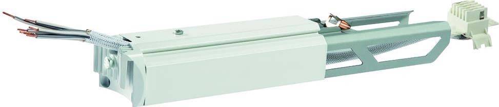 Elektrischer Linearantrieb mit Kabeln und Steckverbindungen, verwendet zur automatischen Bewegung an Maschinen oder industriellen Anlagen.