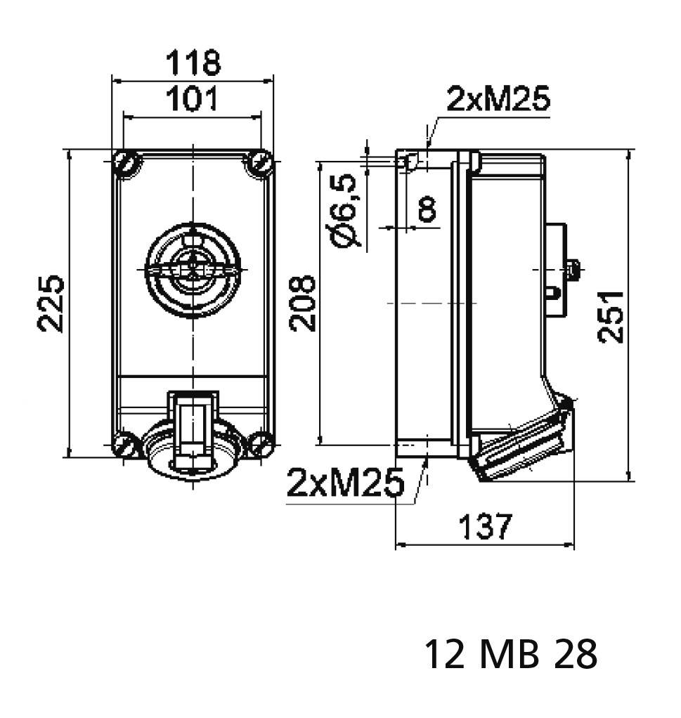 Bals Elektrotechnik 16450 16450 CEE Wandsteckdose 32.0A 3polig 250V 1St.