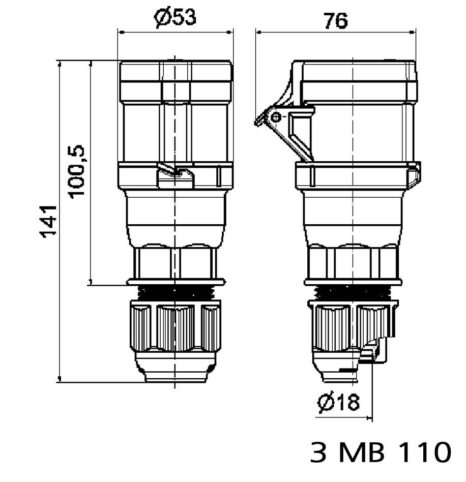 Bals Elektrotechnik 3126 3126 CEE Kupplung 16.0A 3polig 230V 1St.