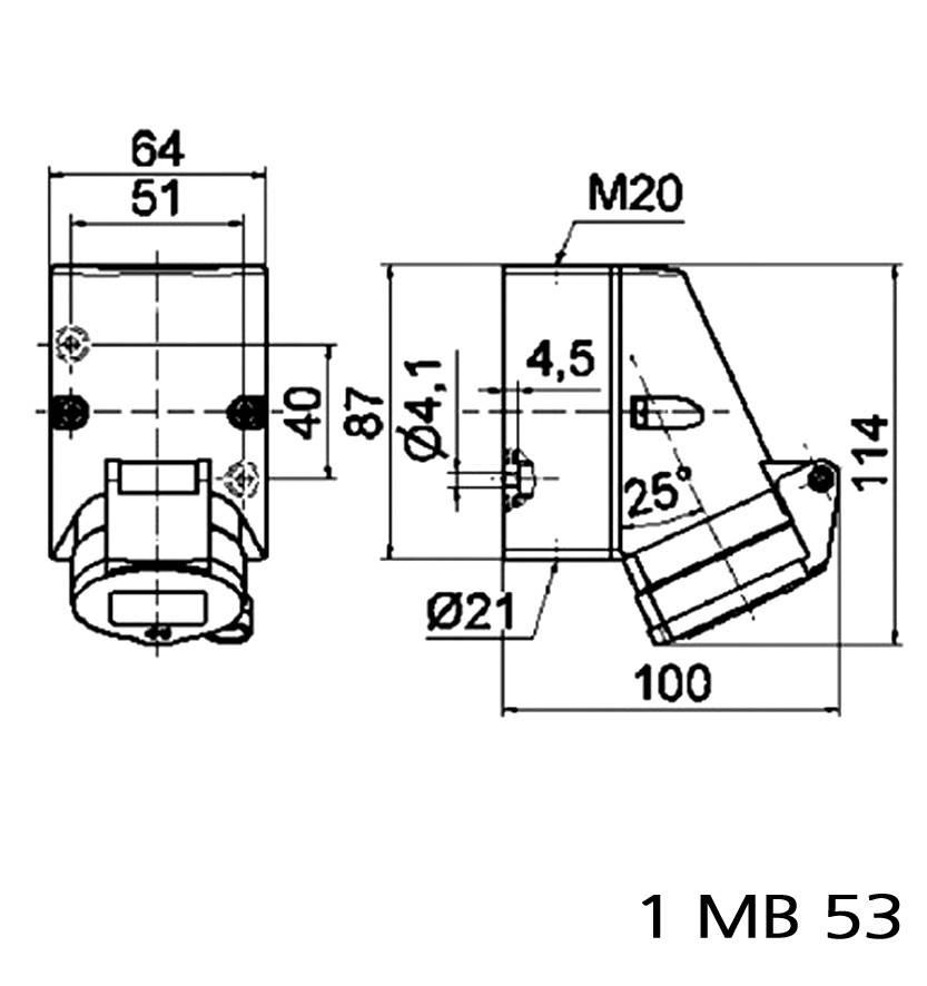 Bals Elektrotechnik 119 119 CEE Wandsteckdose 16.0A 3polig 230V 1St.