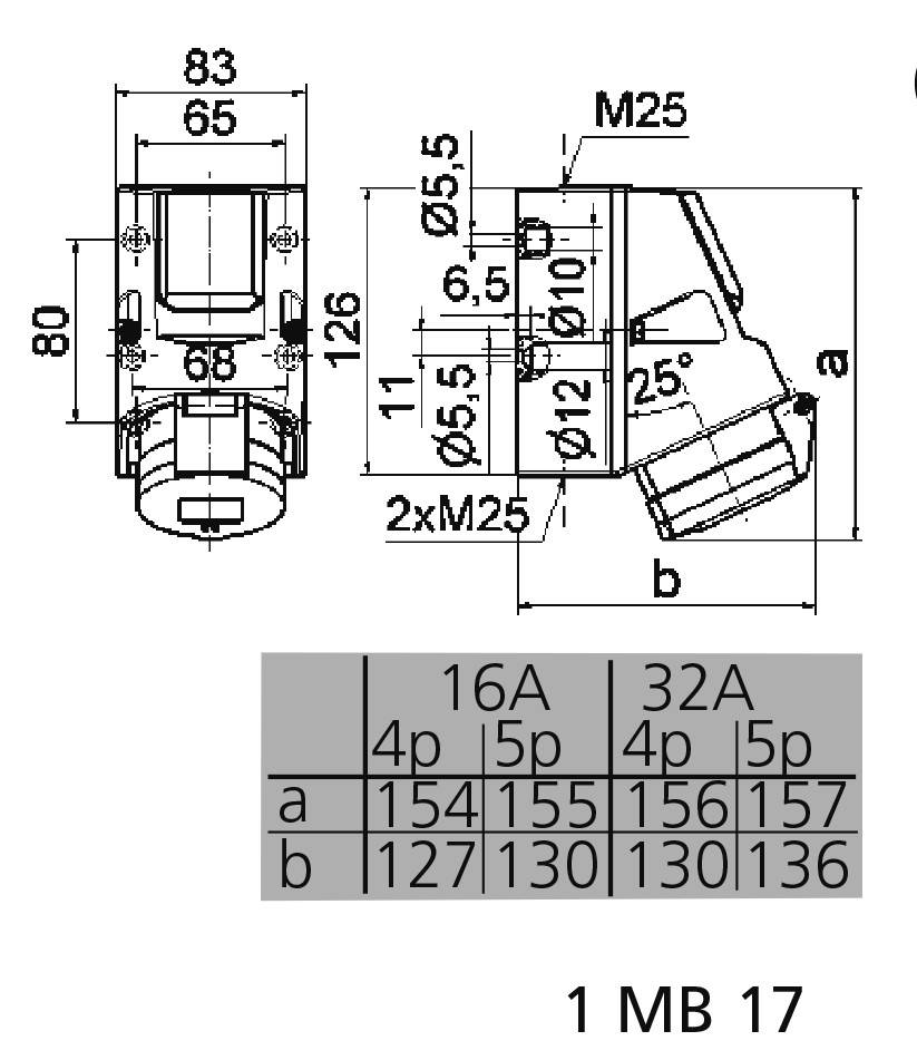 Bals Elektrotechnik 1013 1013 CEE Wandsteckdose 1St.