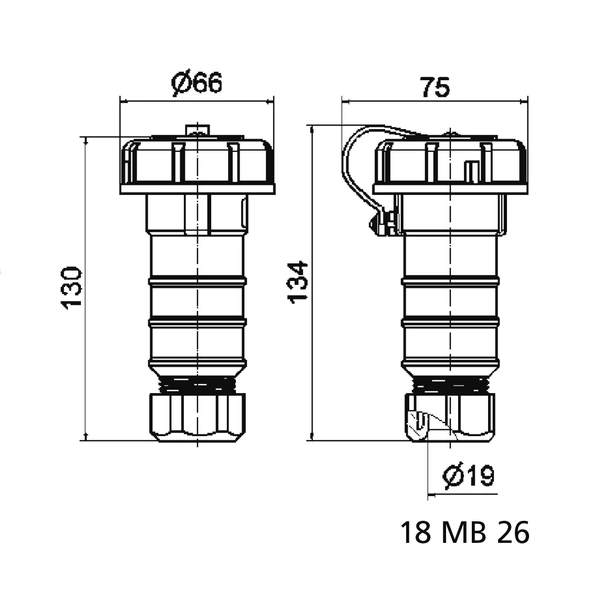 Bals Elektrotechnik 746 Schutzkontaktkupplung 250V Grau IP68 Bals Elektrotechnik 746 Schutzkontaktkupplung 250V Grau IP68