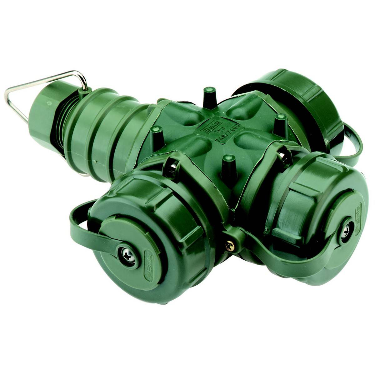 Bals Elektrotechnik 7400 3fach-Kupplung 250V Grün IP67