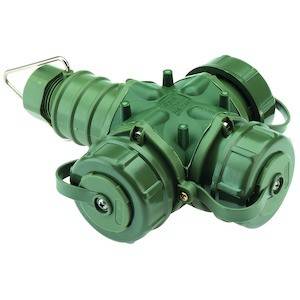 Bals Elektrotechnik 7400 3fach-Kupplung 250V Grün IP67