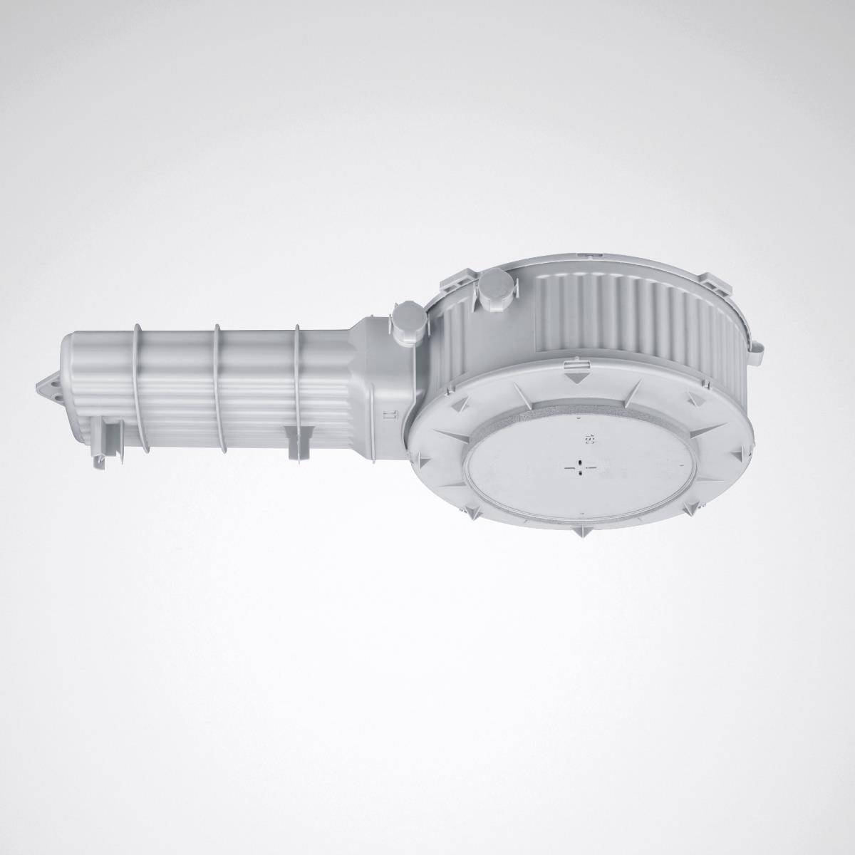 Industrielles Gerät in zylindrischer Form mit mehreren Ventilen und Kappen, vermutlich Teil einer Maschine oder Anlage.