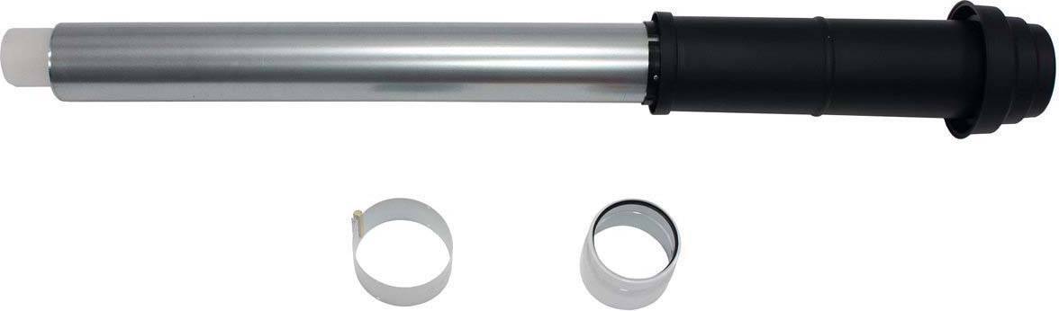 Teleskoprohr aus Metall und Kunststoff mit zwei separaten Ringen. Ideal für Dinge wie Staubsauger oder ähnliche Geräte.