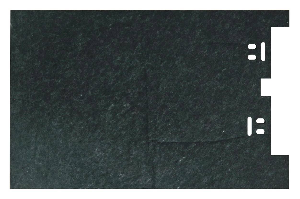 Schwarze Aktenregisterkarte mit Metallverstärkung an der rechten Seite; sorgt für Organisation in einem Ordnersystem.