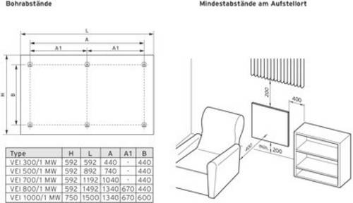 Vaillant 10023193 Infrarotheizung Weiß