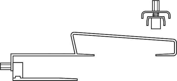 Diagramm eines Querschnitts einer mechanischen Federklemme, zeigt die Befestigungs- und Spannvorrichtung.