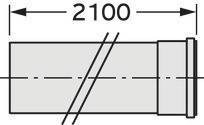 Vaillant 20095551 Montagerohr (Ø x L) 200mm x 2000.00mm Weiß