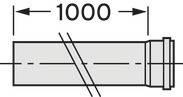 Vaillant 20106385 Montagerohr (Ø x L) 110mm x 1000.00mm Weiß