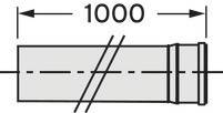 Vaillant 20042769 Montagerohr (Ø x L) 130mm x 1000.00mm Grau