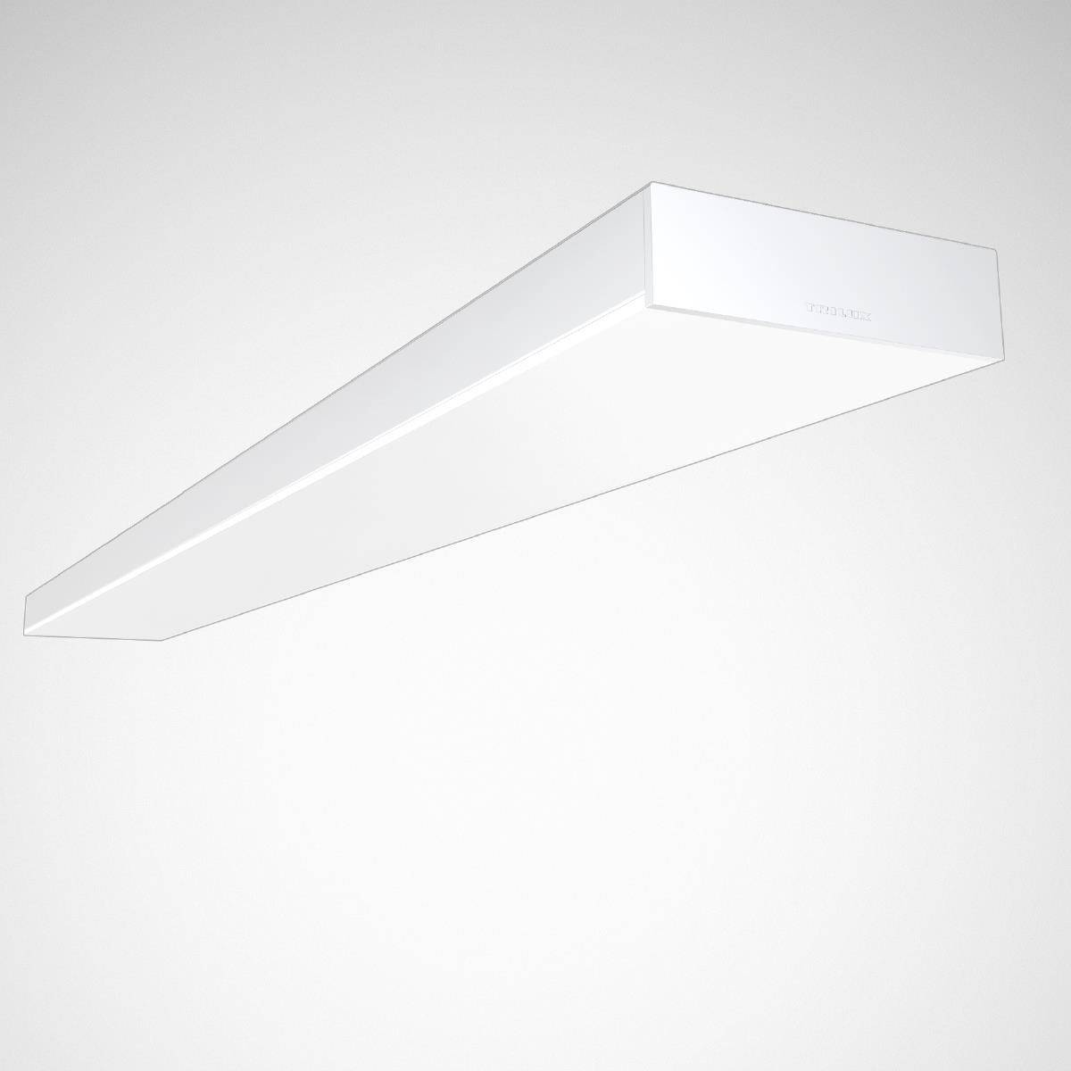 Ein modernes, rechteckiges Deckenlicht mit schlichtem Design und glatter, weißer Oberfläche, ideal für minimalistische Innenräume.