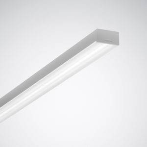 Langer, rechteckiger LED-Deckenleuchte mit schlichtem, modernem Design, montiert in einem minimalistisch eingerichteten Raum.