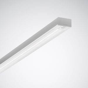 LED-Lichtleiste mit modernem, schlankem Design in einem weißen Rahmen, geeignet für Büro- oder Wohnraumbereiche.