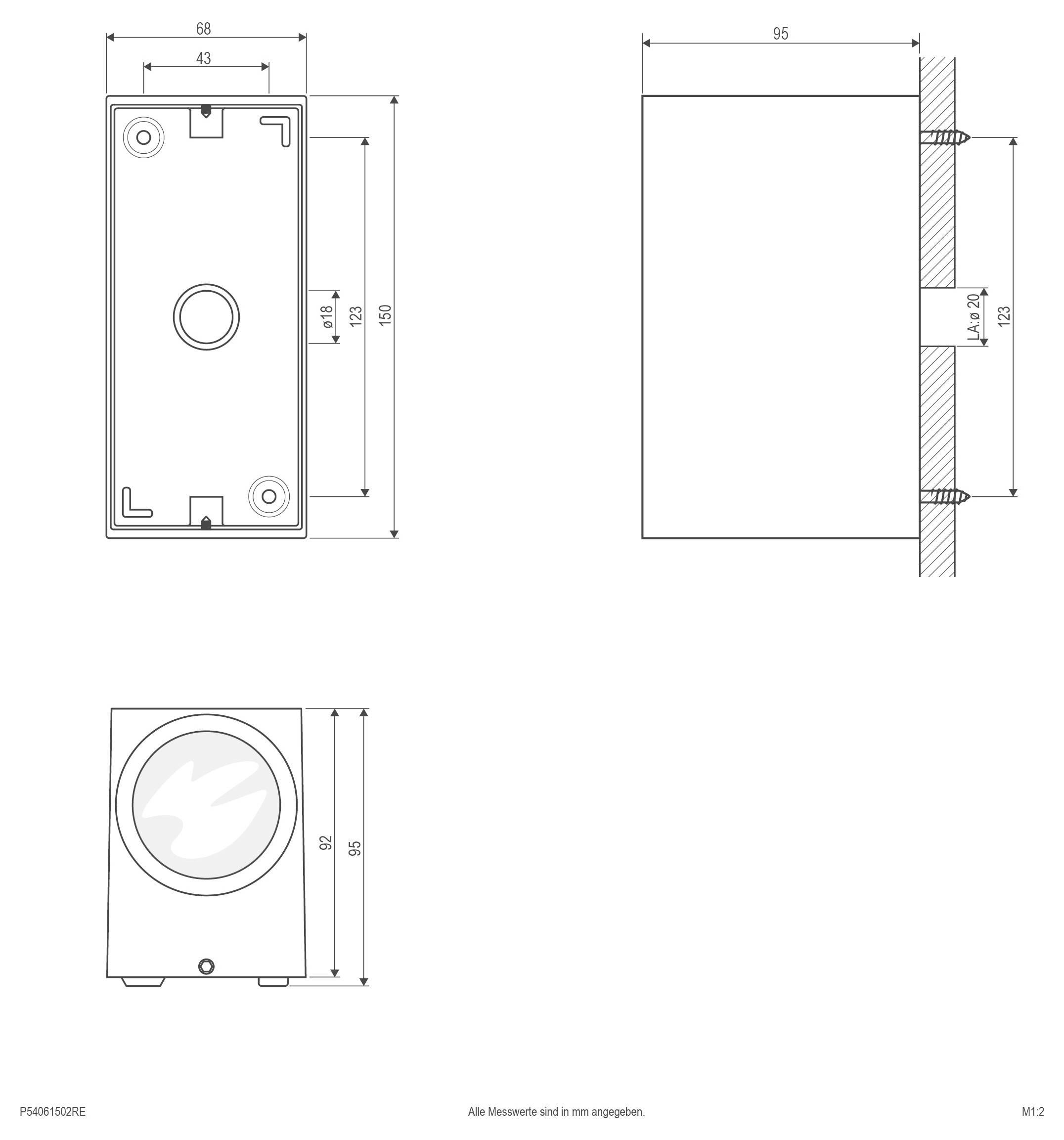 EVN P54061502RE P54061502RE LED-Außenwandleuchte LED Anthrazit