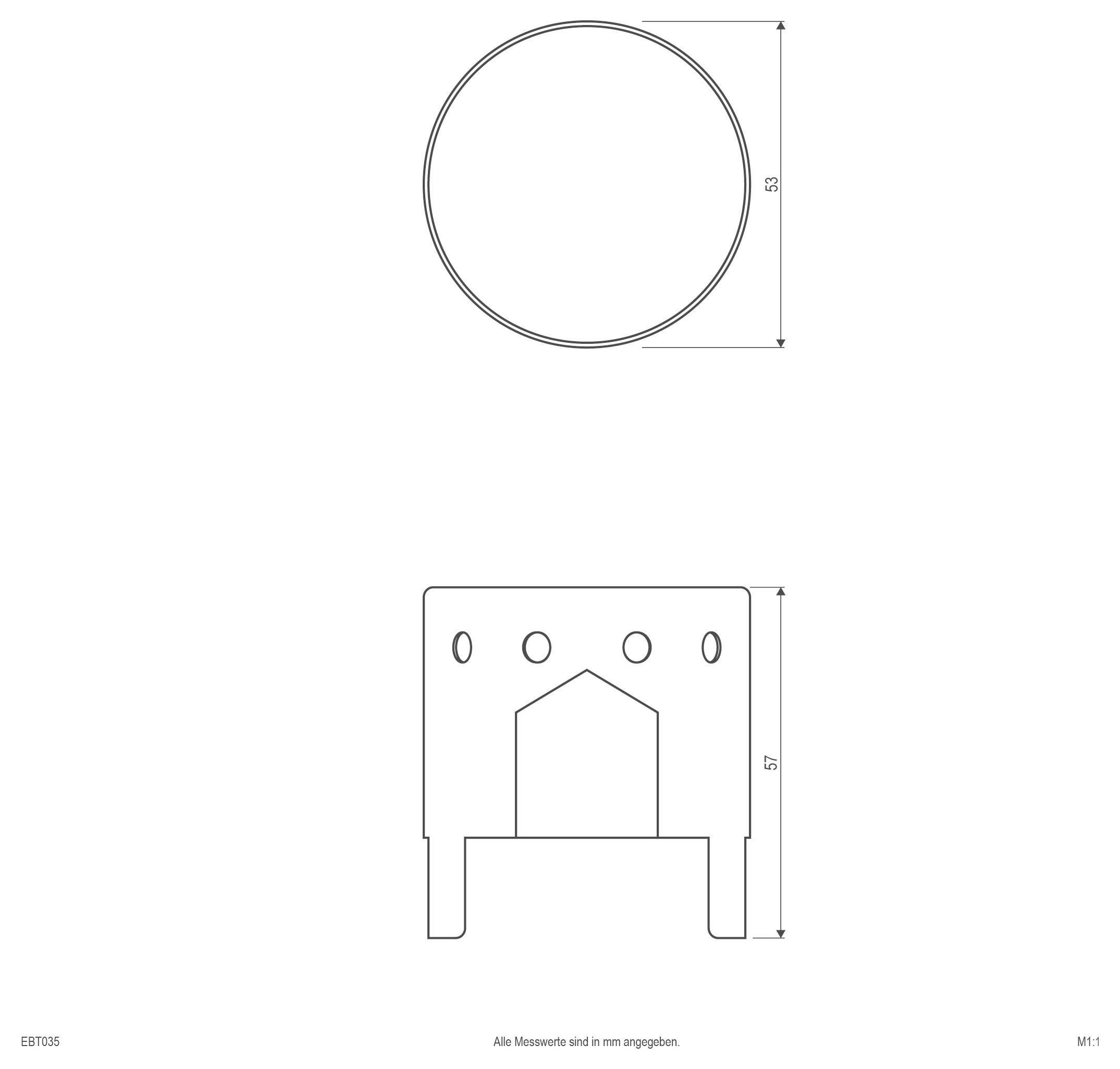 EVN EBT035 EBT035 Einbautopf Silber