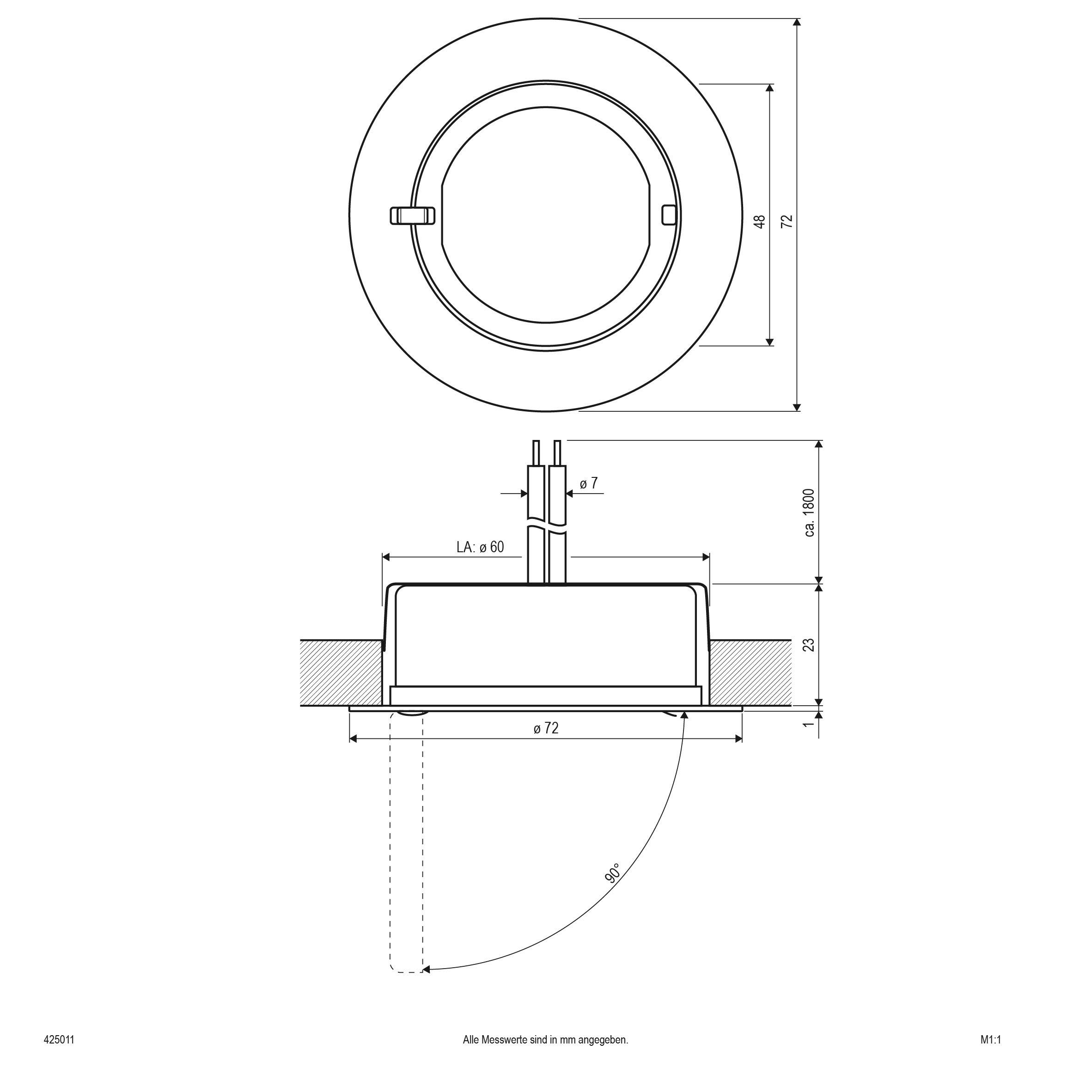 EVN 425011 425011 Einbauleuchte Halogen G4 20W Chrom