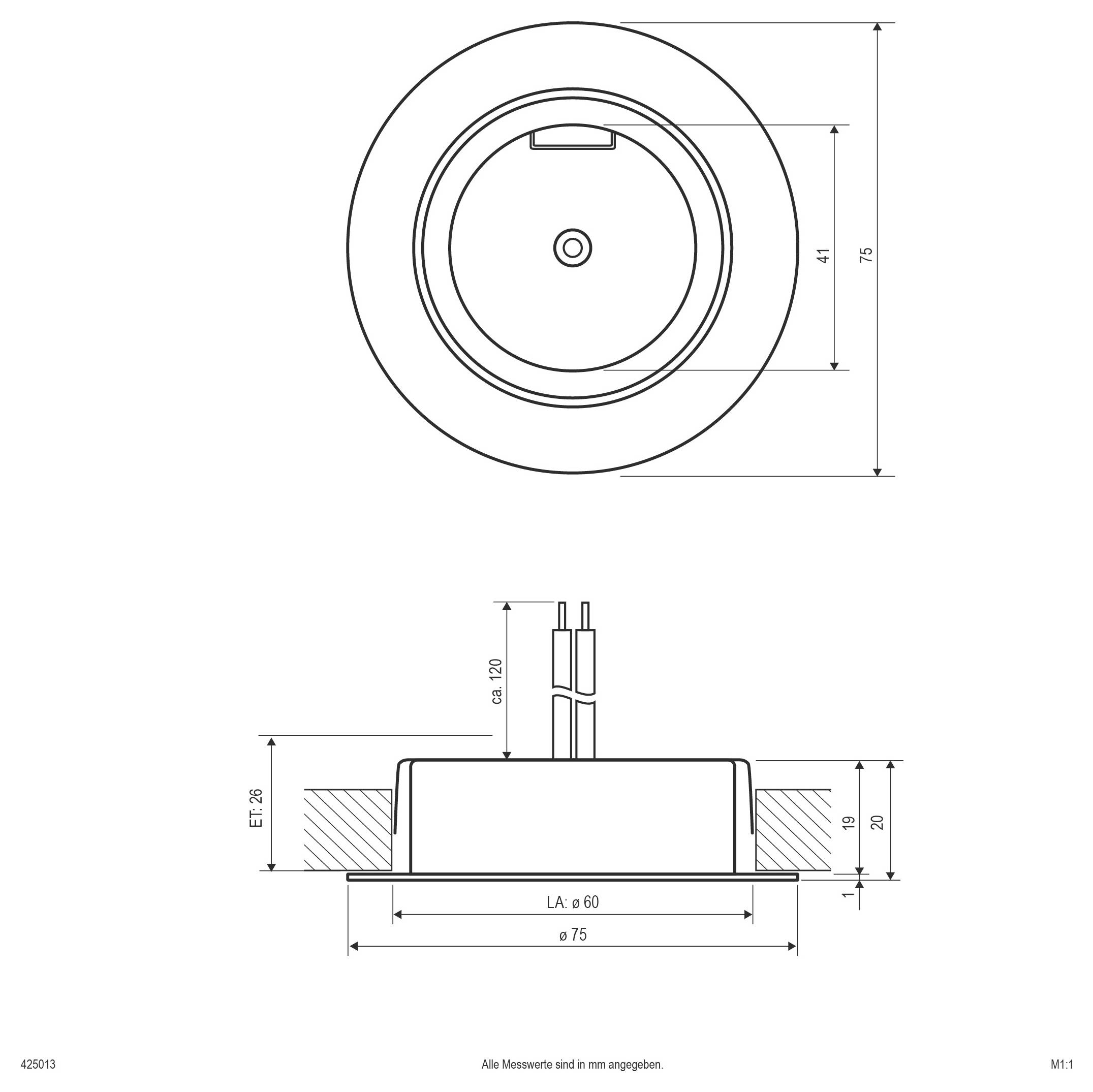 EVN 425013 425013 Einbauleuchte Halogen G4 20W Chrom