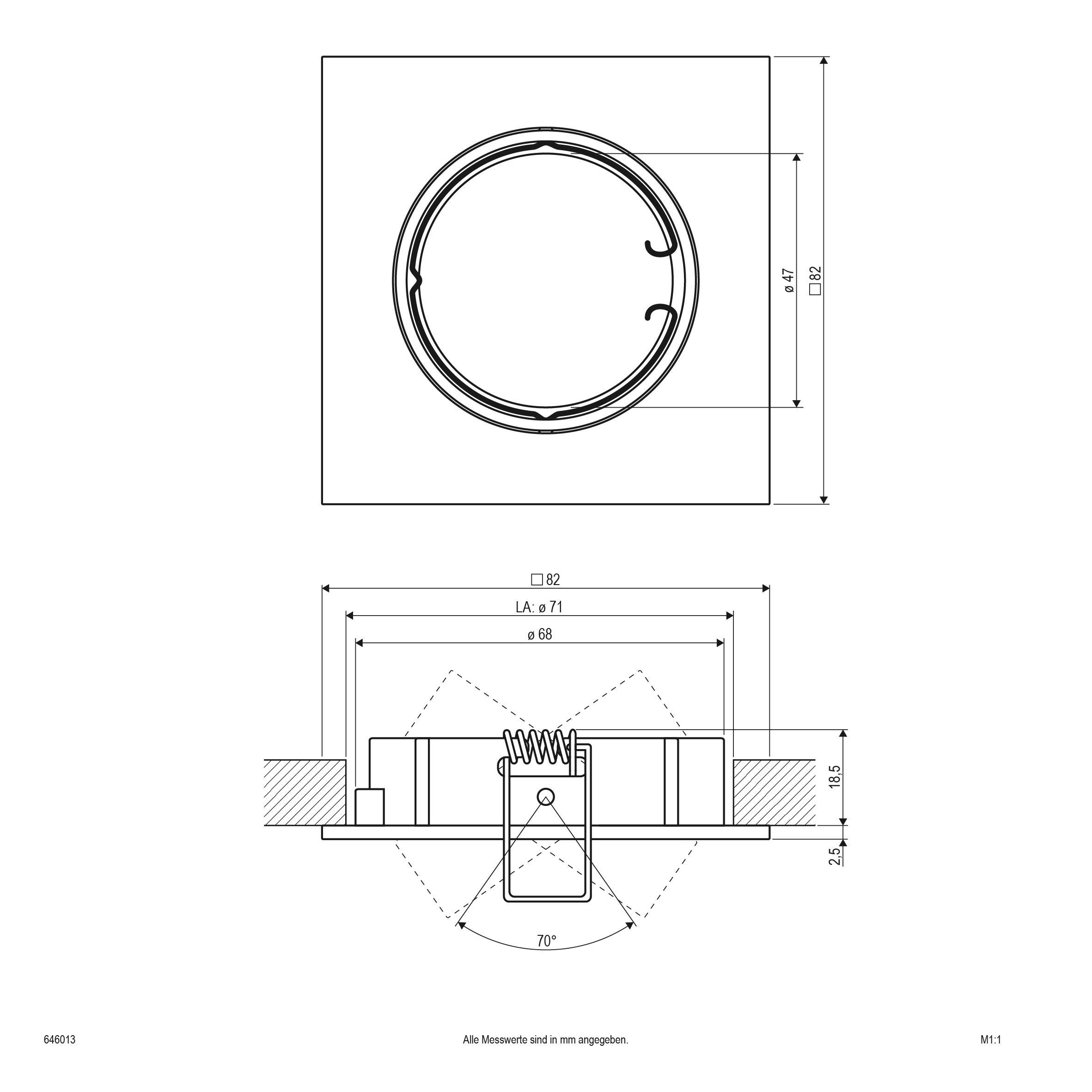 EVN 646013 646013 Einbauring Halogen ohne 50W Chrom