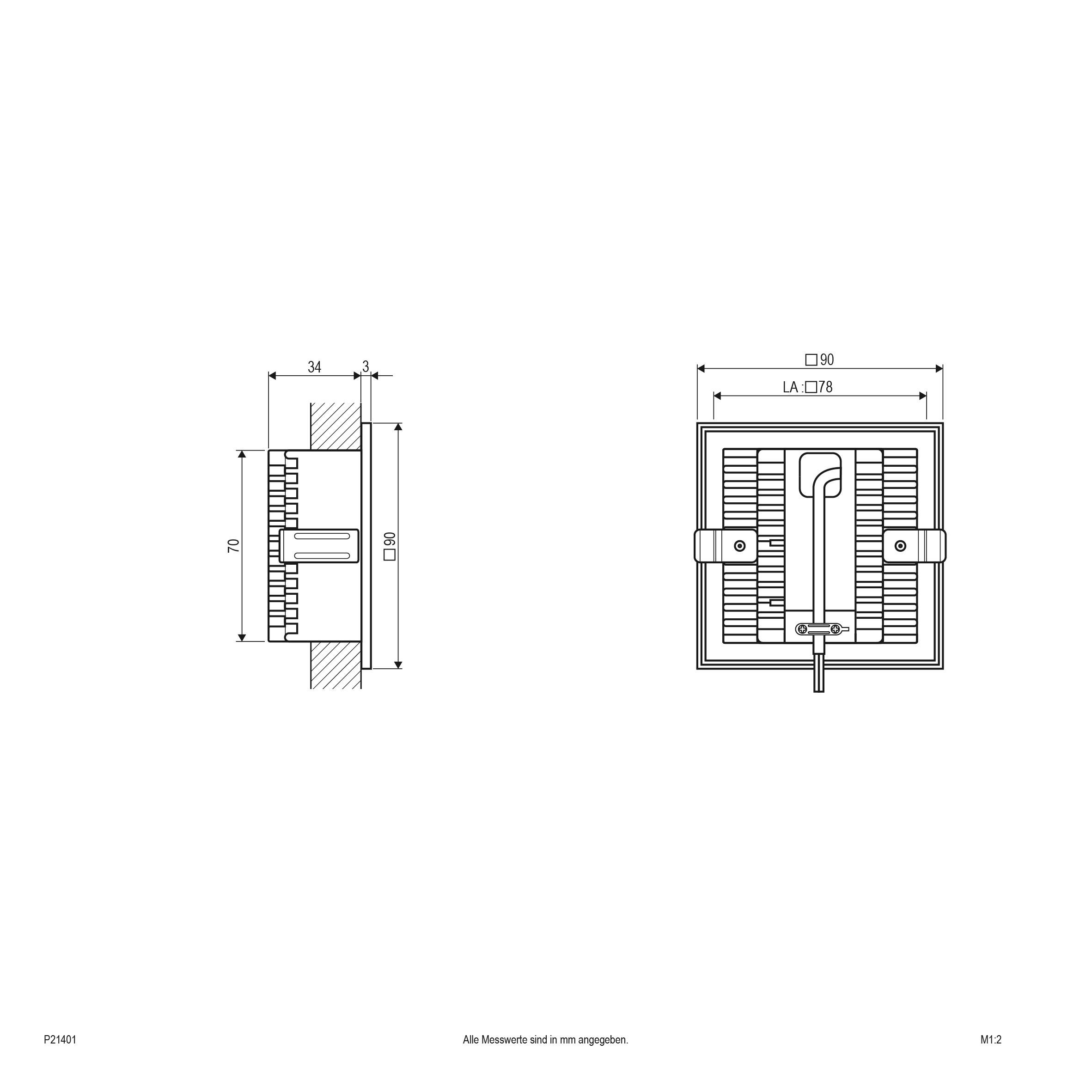 EVN P21401 P21401 LED-Wandeinbauleuchte LED Aluminium