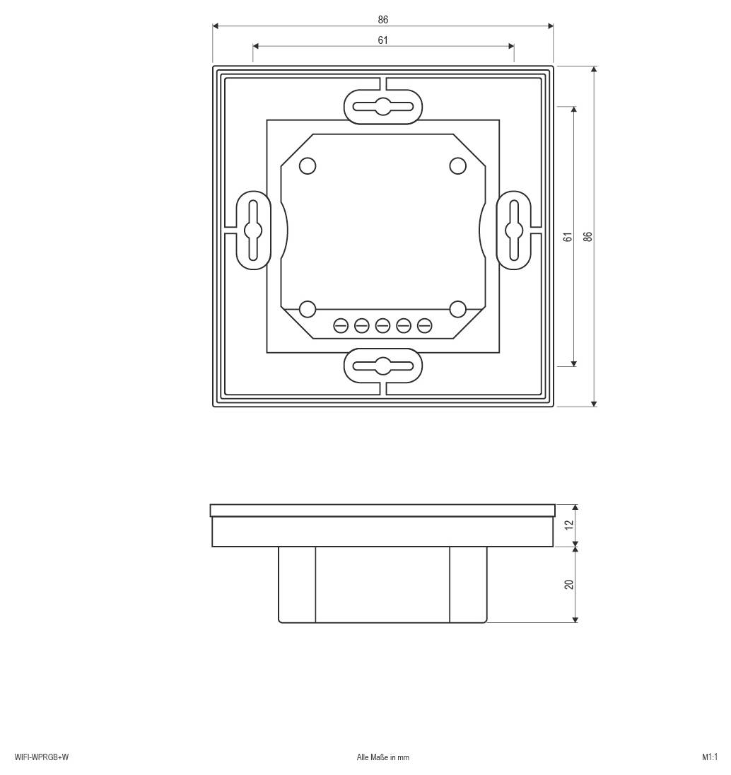 EVN WIFIWPRGBW Wandpanel 1St.