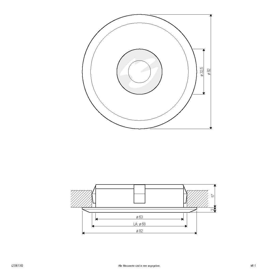 EVN L23061302 L23061302 LED-Einbauleuchte LED 6W Aluminium