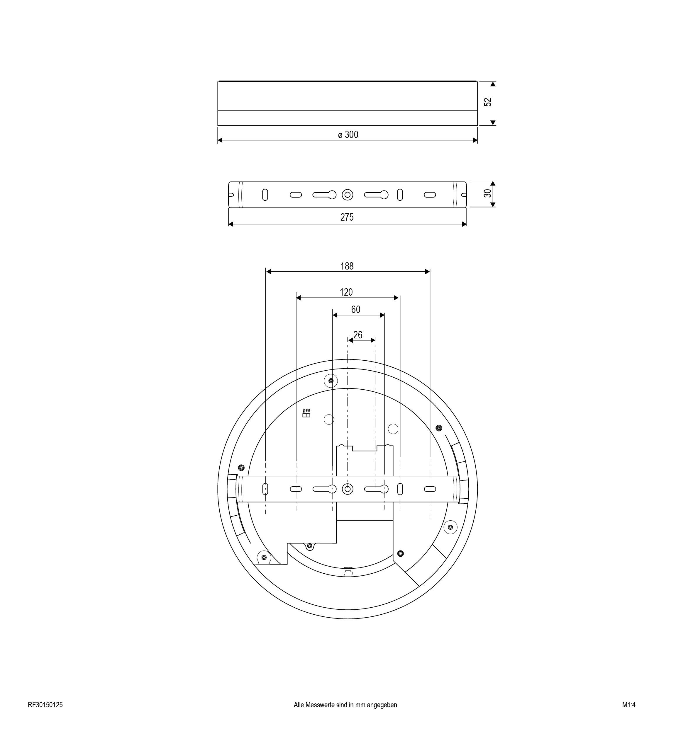 EVN RF30150125 RF30150125 LED-Deckenleuchte LED Weiß