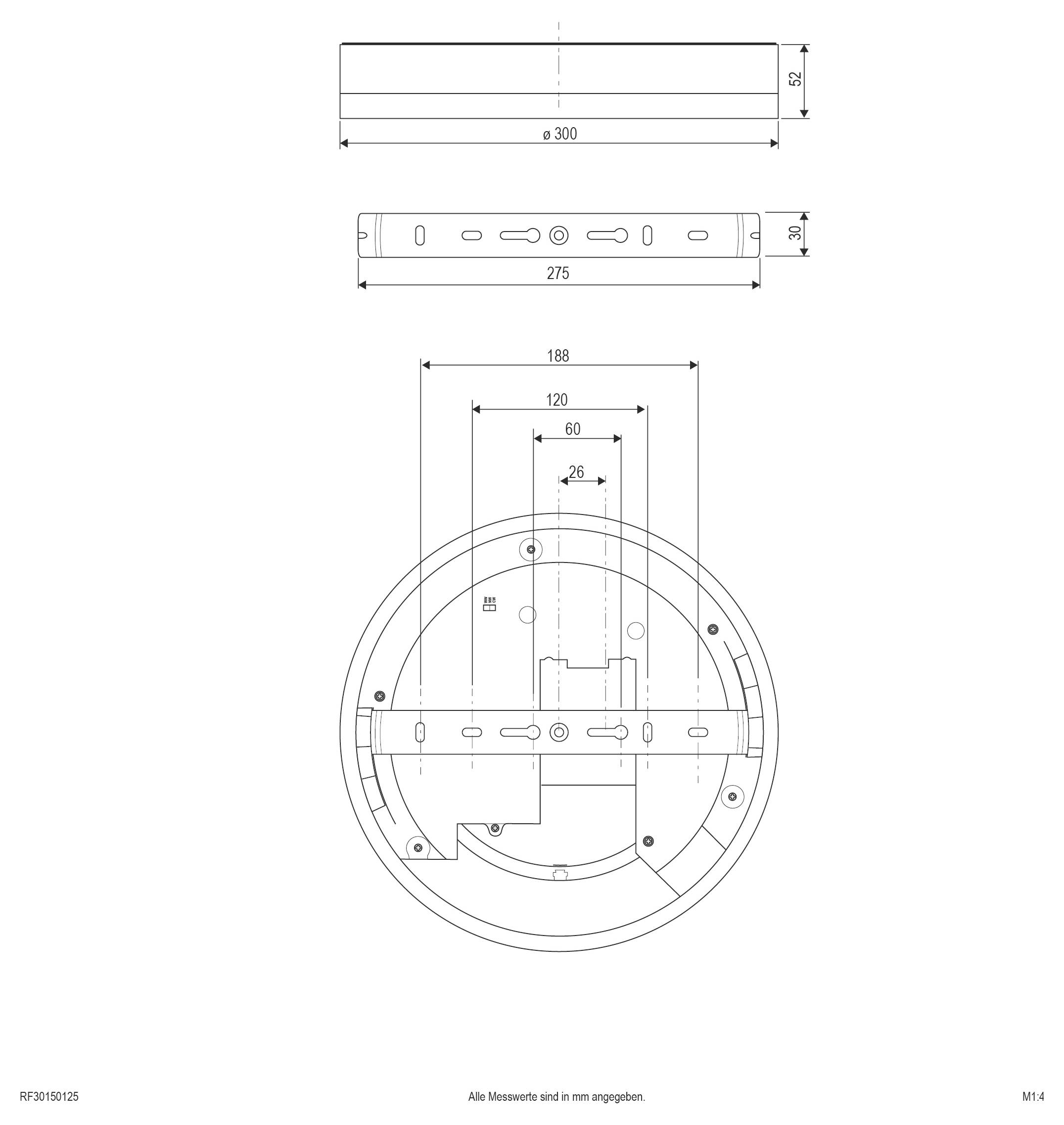 EVN RF30150125 RF30150125 LED-Deckenleuchte LED Weiß