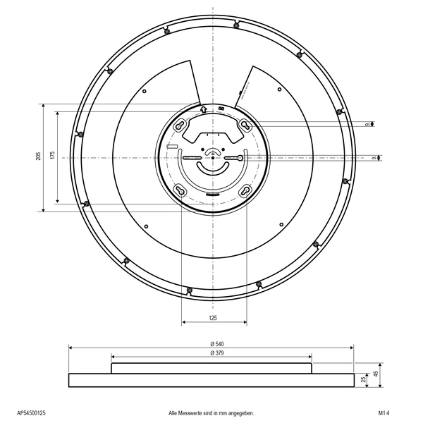 EVN AP54500125 AP54500125 LED-Deckenleuchte LED Weiß EVN AP54500125 AP54500125 LED-Deckenleuchte LED Weiß