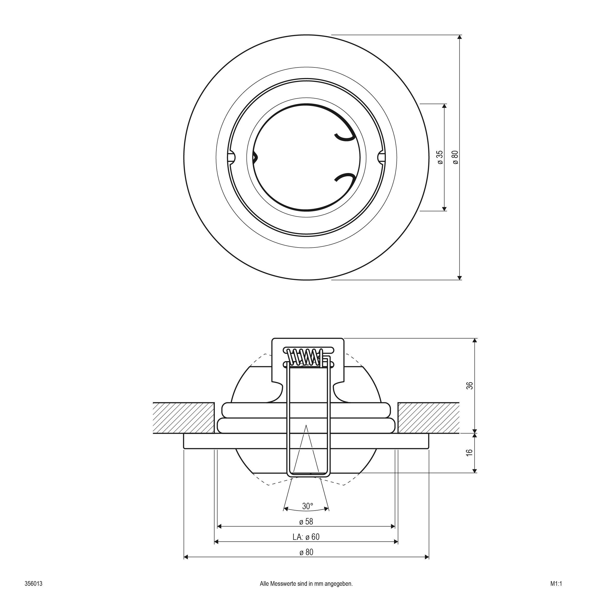 EVN 356013 356013 Einbauring GZ4 35W Chrom
