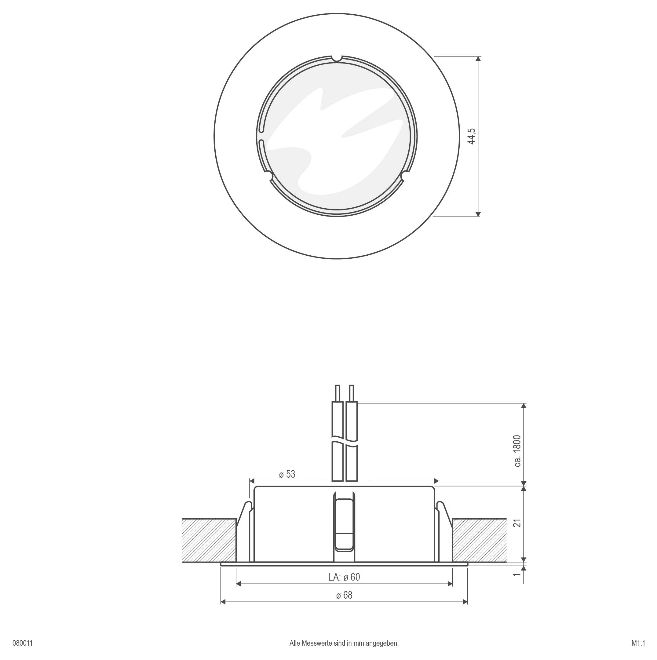 EVN 80011 080011 Einbauleuchte Halogen G4 20W Chrom