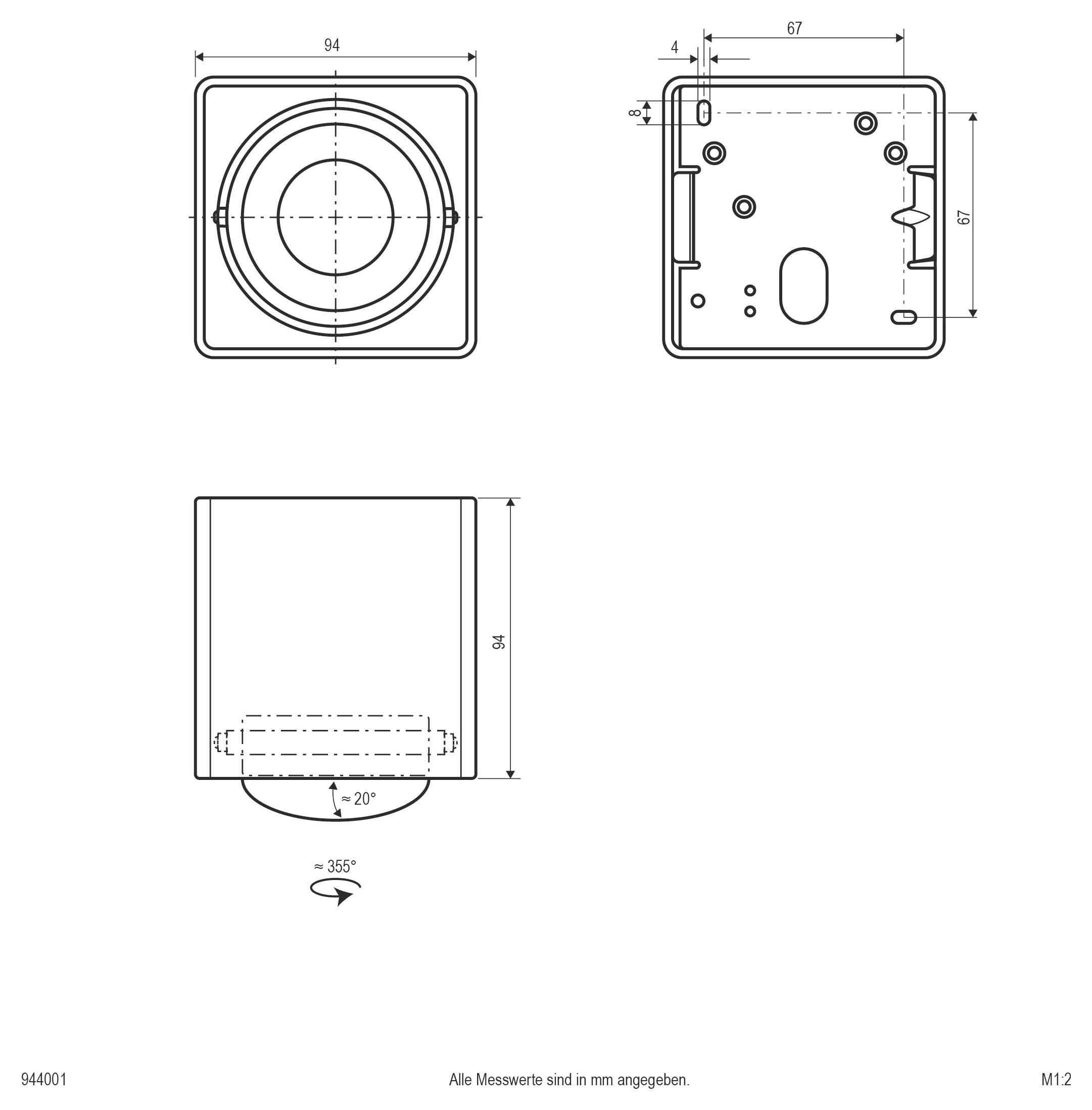 EVN 944001 944001 Aufbauleuchte GU10 Weiß