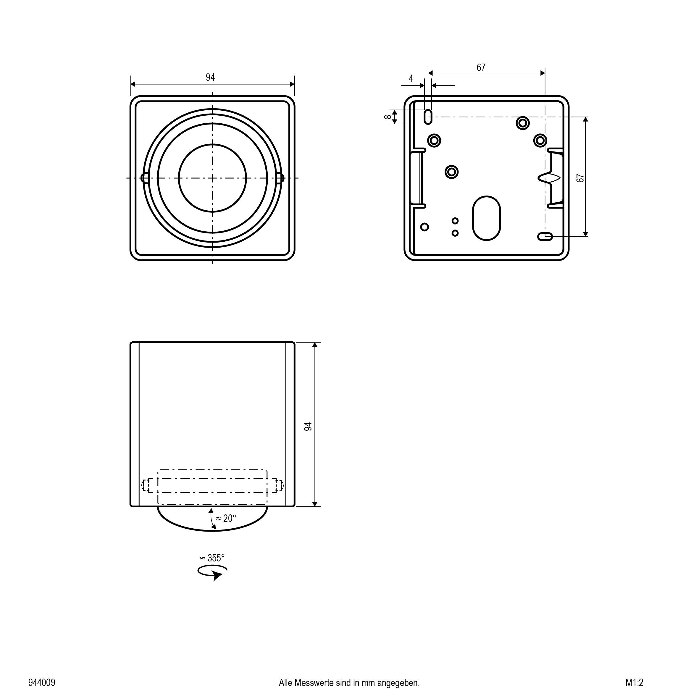 EVN 944009 944009 Aufbauleuchte GU10 Schwarz